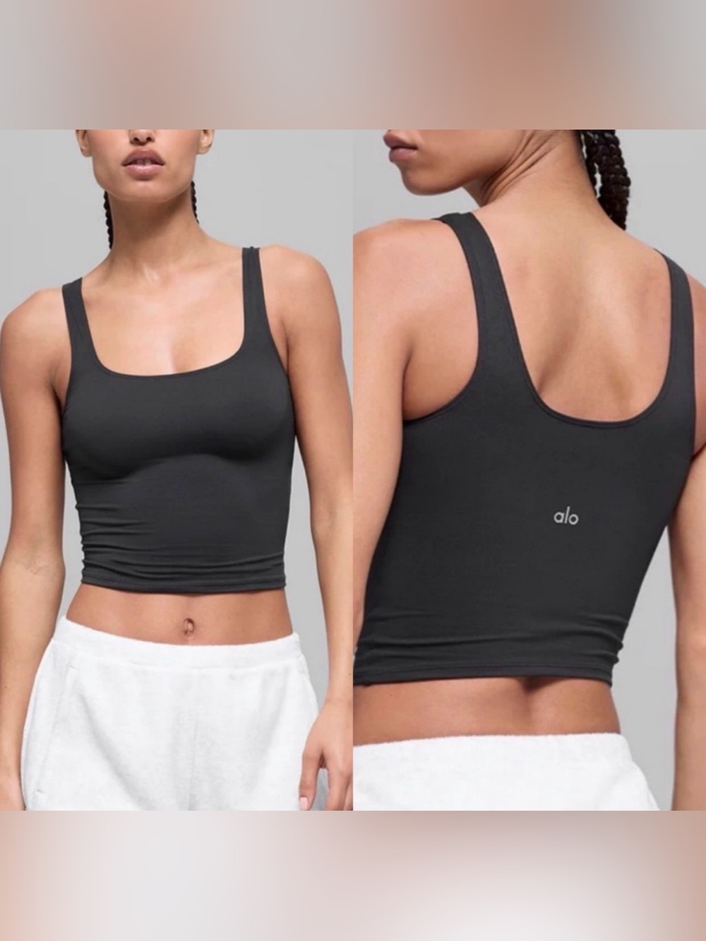 ALO Softsculpt Precision Tank in Black. Size X-Small